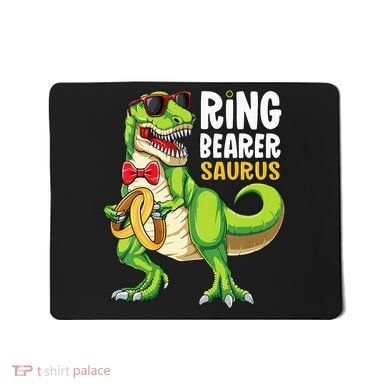 Ring Dude T Rex Wedding Party Ring Bearer Saurus Mousepad