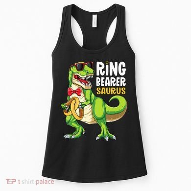 Ring Dude T Rex Wedding Party Ring Bearer Saurus Women's Tank Top