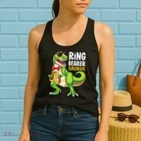 Ring Dude T Rex Wedding Party Ring Bearer Saurus Women's Tank Top thumb 2
