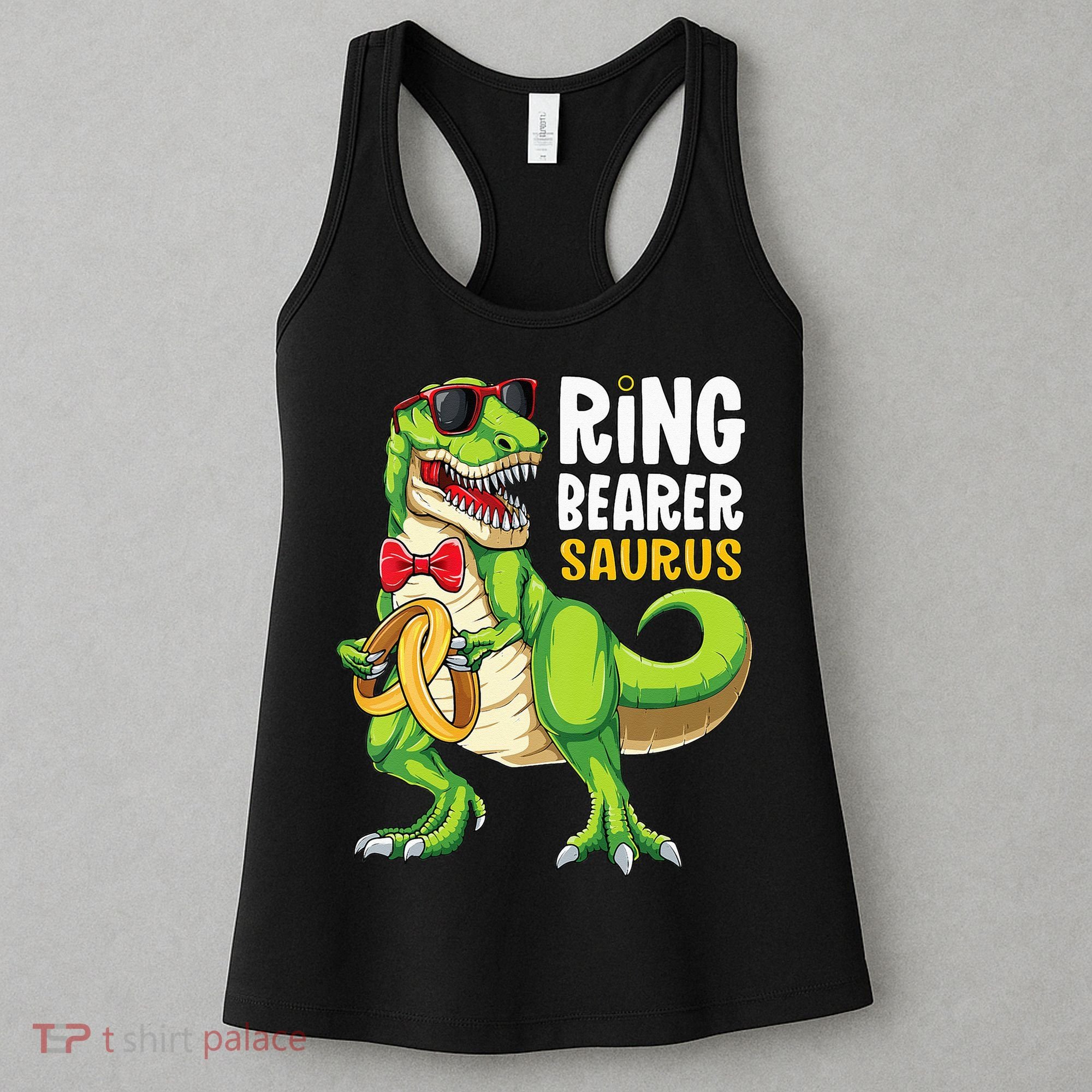 Ring Dude T Rex Wedding Party Ring Bearer Saurus Women's Tank Top
