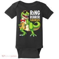 Ring Dude T Rex Wedding Party Ring Bearer Saurus Baby Bodysuit thumb 0
