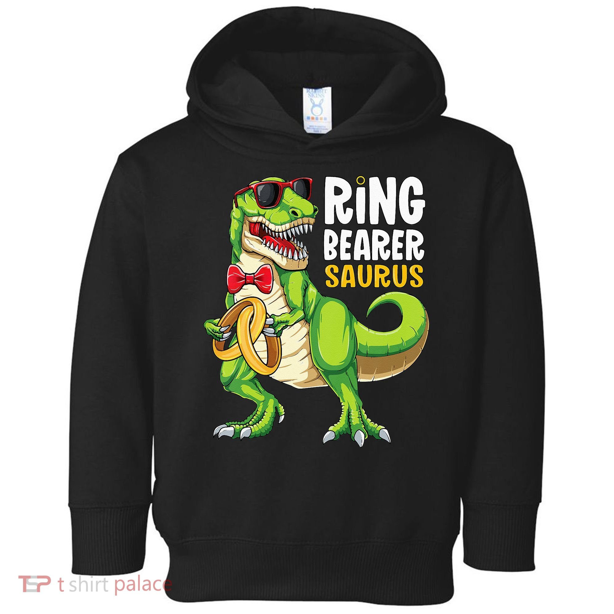 Ring Dude T Rex Wedding Party Ring Bearer Saurus Toddler Hoodie