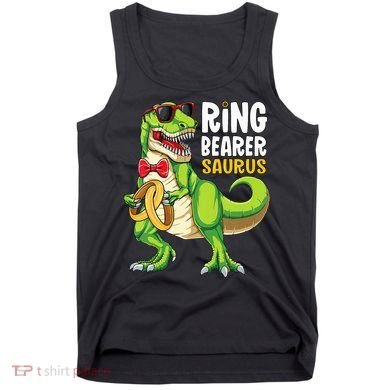 Ring Dude T Rex Wedding Party Ring Bearer Saurus Tank Top