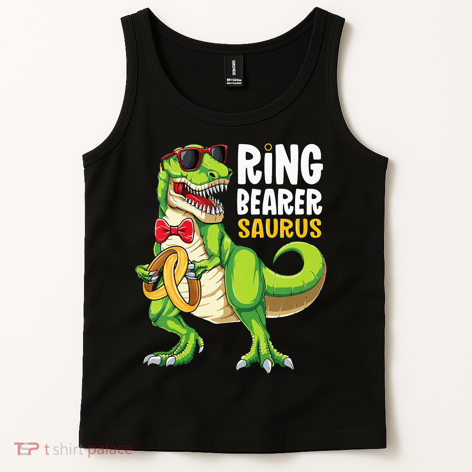 Ring Dude T Rex Wedding Party Ring Bearer Saurus Tank Top