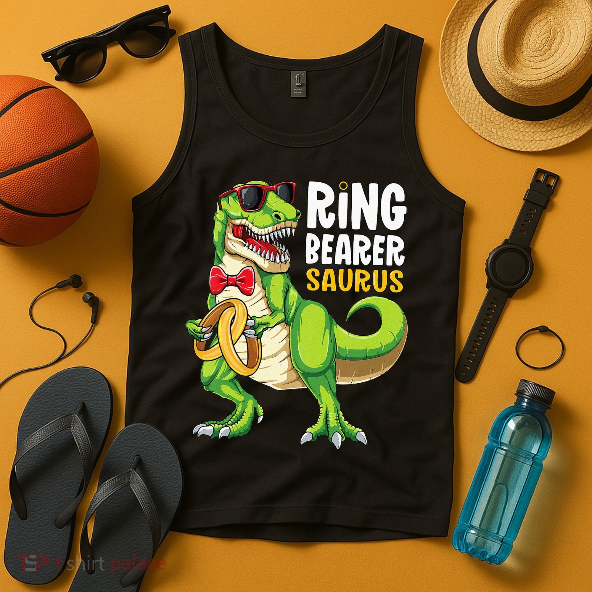 Ring Dude T Rex Wedding Party Ring Bearer Saurus Tank Top