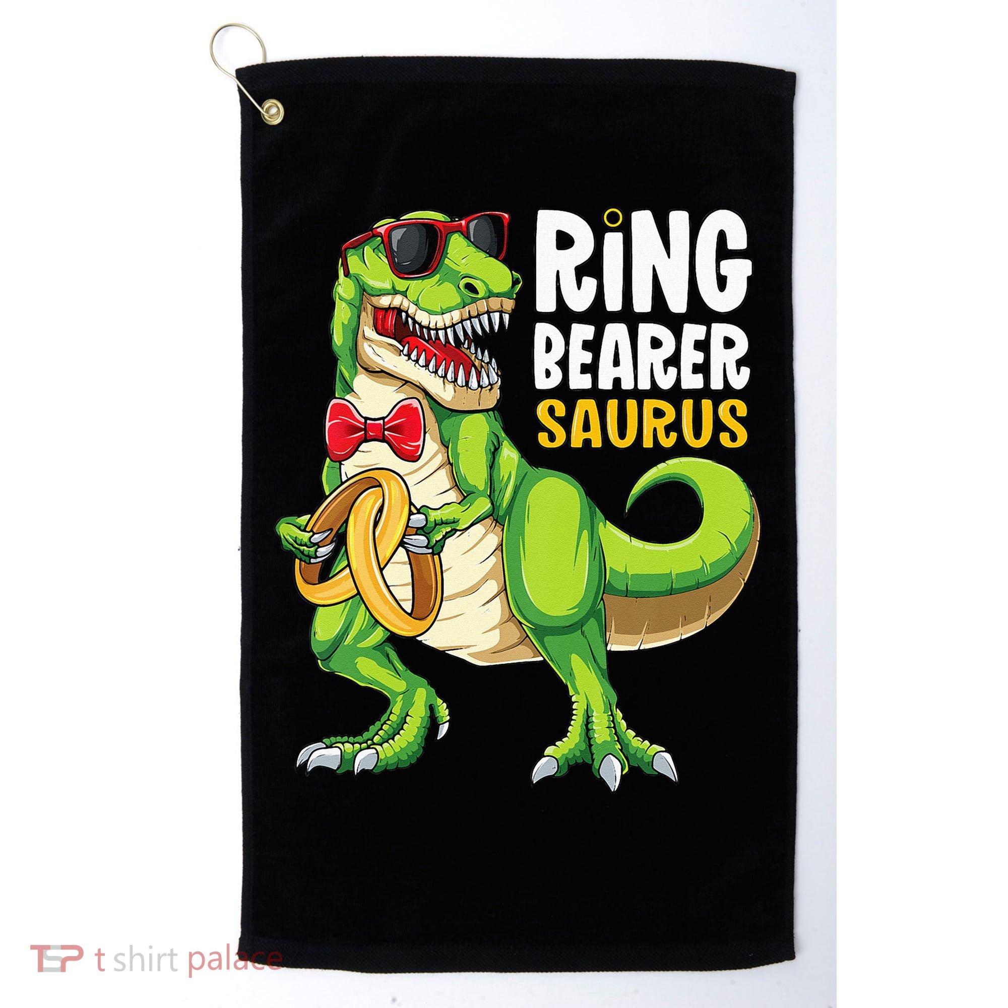 Ring Dude T Rex Wedding Party Ring Bearer Saurus Golf Towel