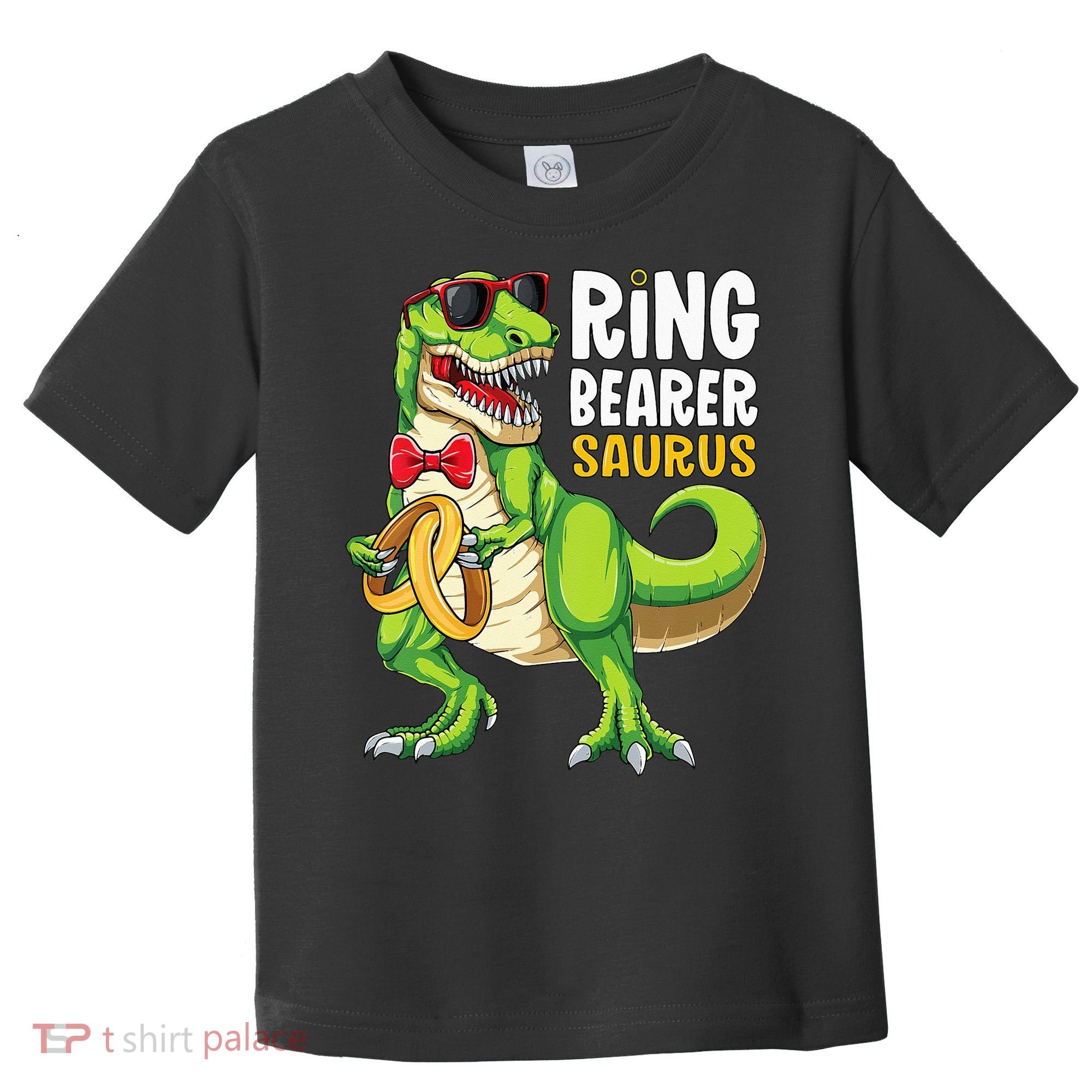 Ring Dude T Rex Wedding Party Ring Bearer Saurus Toddler T-Shirt