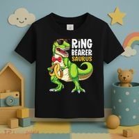 Ring Dude T Rex Wedding Party Ring Bearer Saurus Toddler T-Shirt thumb 3