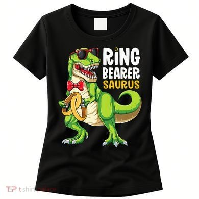 Ring Dude T Rex Wedding Party Ring Bearer Saurus Women's T-Shirt