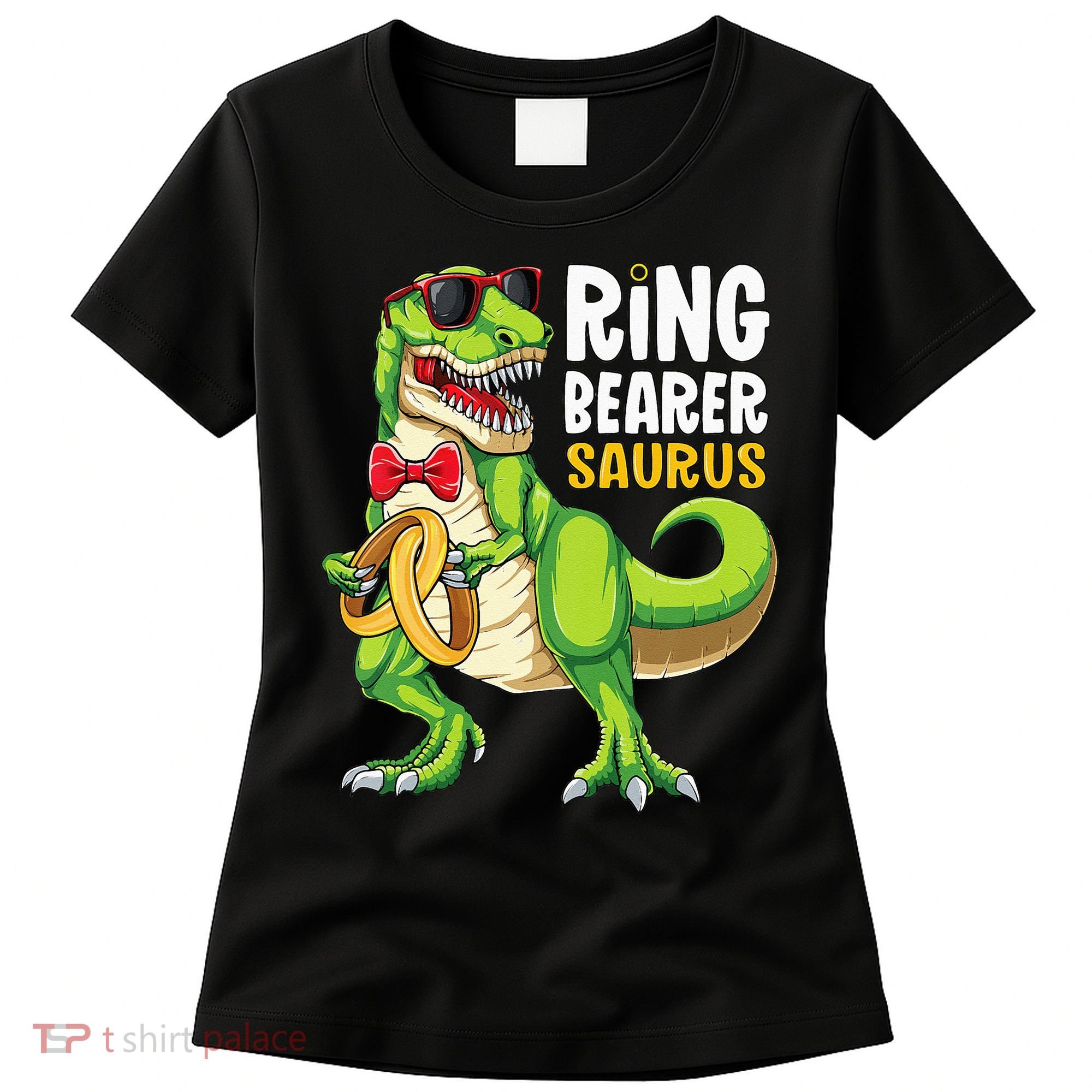 Ring Dude T Rex Wedding Party Ring Bearer Saurus Women's T-Shirt