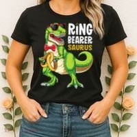 Ring Dude T Rex Wedding Party Ring Bearer Saurus Women's T-Shirt thumb 2