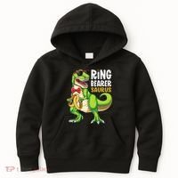 Ring Dude T Rex Wedding Party Ring Bearer Saurus Kids Hoodie thumb 0