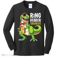 Ring Dude T Rex Wedding Party Ring Bearer Saurus Kids Long Sleeve Shirt thumb 0