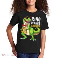 Ring Dude T Rex Wedding Party Ring Bearer Saurus Kids T-Shirt thumb 2