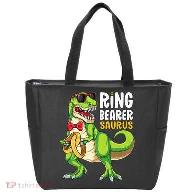Ring Dude T Rex Wedding Party Ring Bearer Saurus Tote Bag