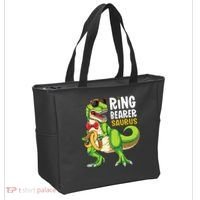 Ring Dude T Rex Wedding Party Ring Bearer Saurus Tote Bag thumb 2
