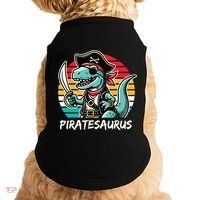 Retro Dinosaur T Rex Pirate Costume Piratesaurus Doggie Tank thumb 0
