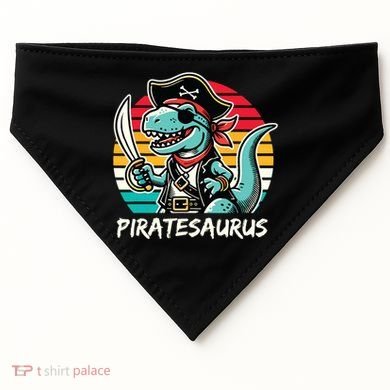 Retro Dinosaur T Rex Pirate Costume Piratesaurus USA-Made Doggie Bandana