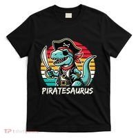 Retro Dinosaur T Rex Pirate Costume Piratesaurus T-Shirt thumb 0