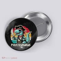 Retro Dinosaur T Rex Pirate Costume Piratesaurus Button thumb 0