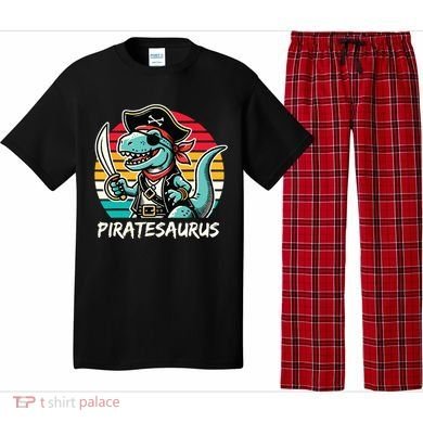 Retro Dinosaur T Rex Pirate Costume Piratesaurus Pajama Set