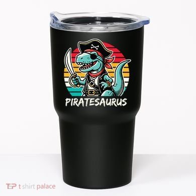 Retro Dinosaur T Rex Pirate Costume Piratesaurus Tumbler