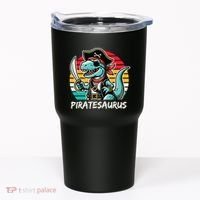 Retro Dinosaur T Rex Pirate Costume Piratesaurus Tumbler thumb 0
