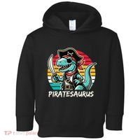 Retro Dinosaur T Rex Pirate Costume Piratesaurus Toddler Hoodie thumb 0