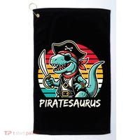 Retro Dinosaur T Rex Pirate Costume Piratesaurus Golf Towel thumb 0