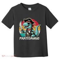 Retro Dinosaur T Rex Pirate Costume Piratesaurus Toddler T-Shirt thumb 0