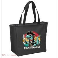 Retro Dinosaur T Rex Pirate Costume Piratesaurus Tote Bag thumb 2