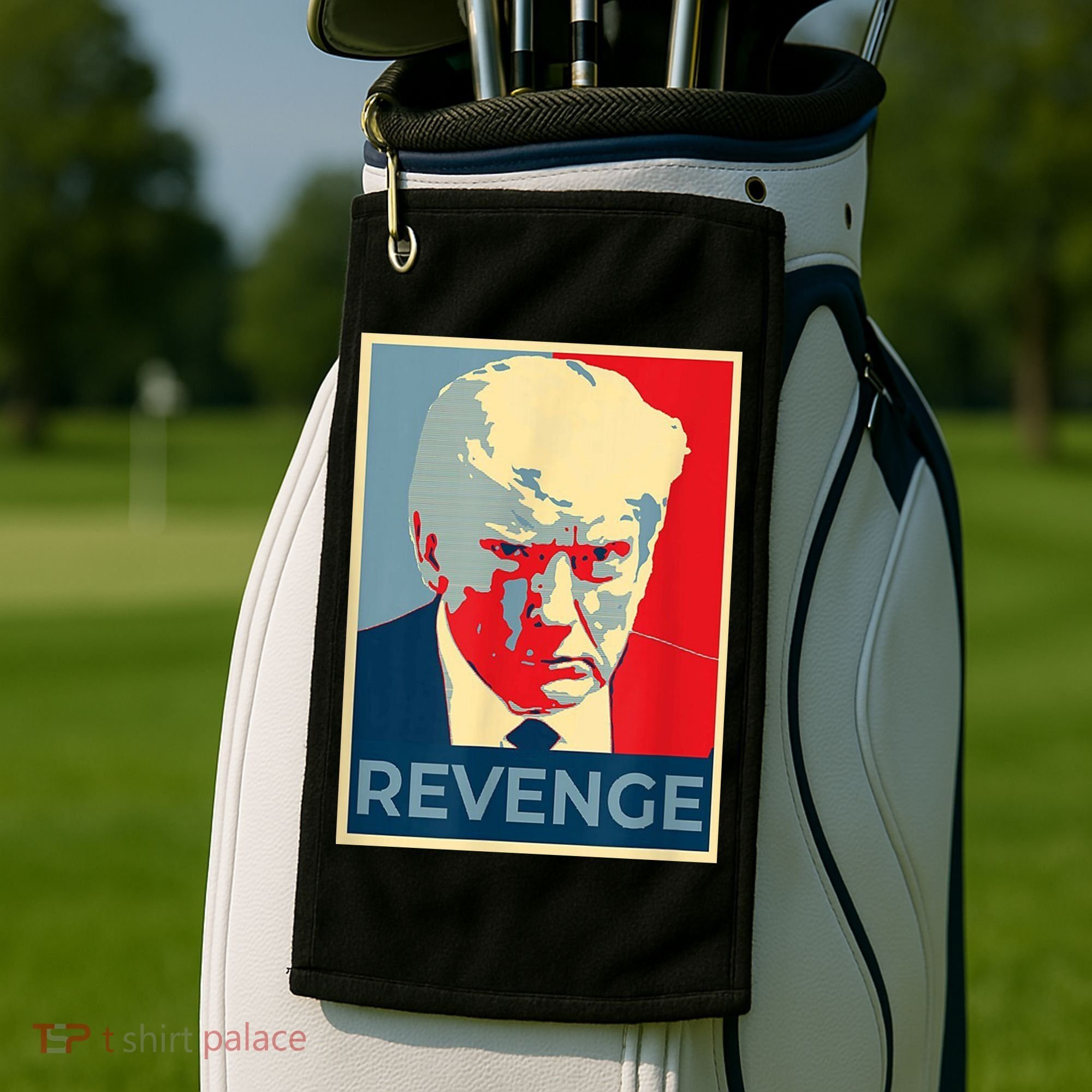 Revenge Donald Trump Retro Golf Towel