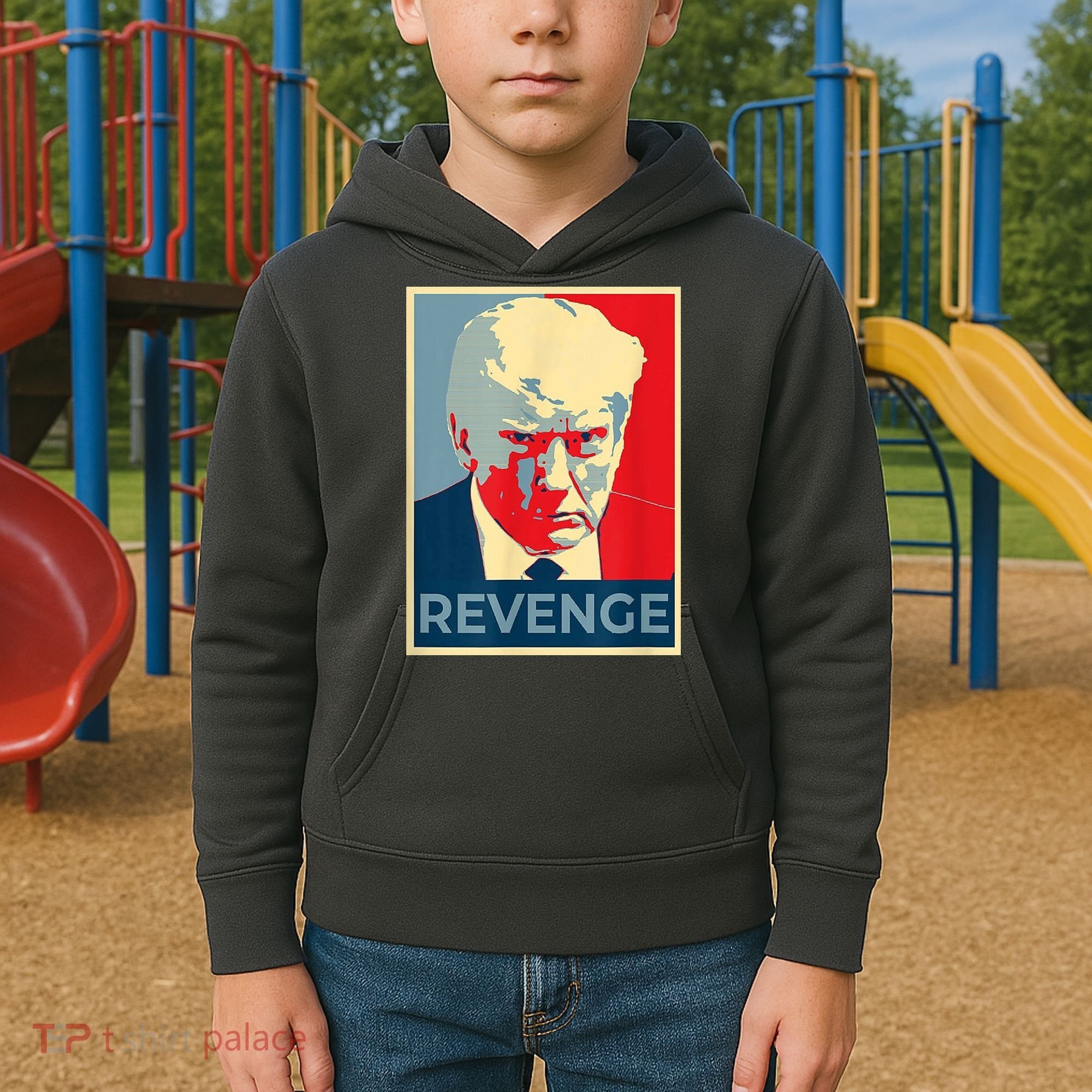 Revenge Donald Trump Retro Kids Hoodie