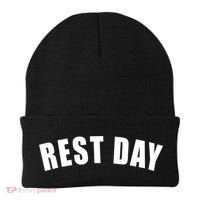 Rest Day Triathlon Sport Swim Bike Running Training Gift Beanie thumb 0