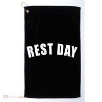 Rest Day Triathlon Sport Swim Bike Running Training Gift Golf Towel thumb 0