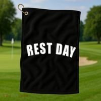 Rest Day Triathlon Sport Swim Bike Running Training Gift Golf Towel thumb 1