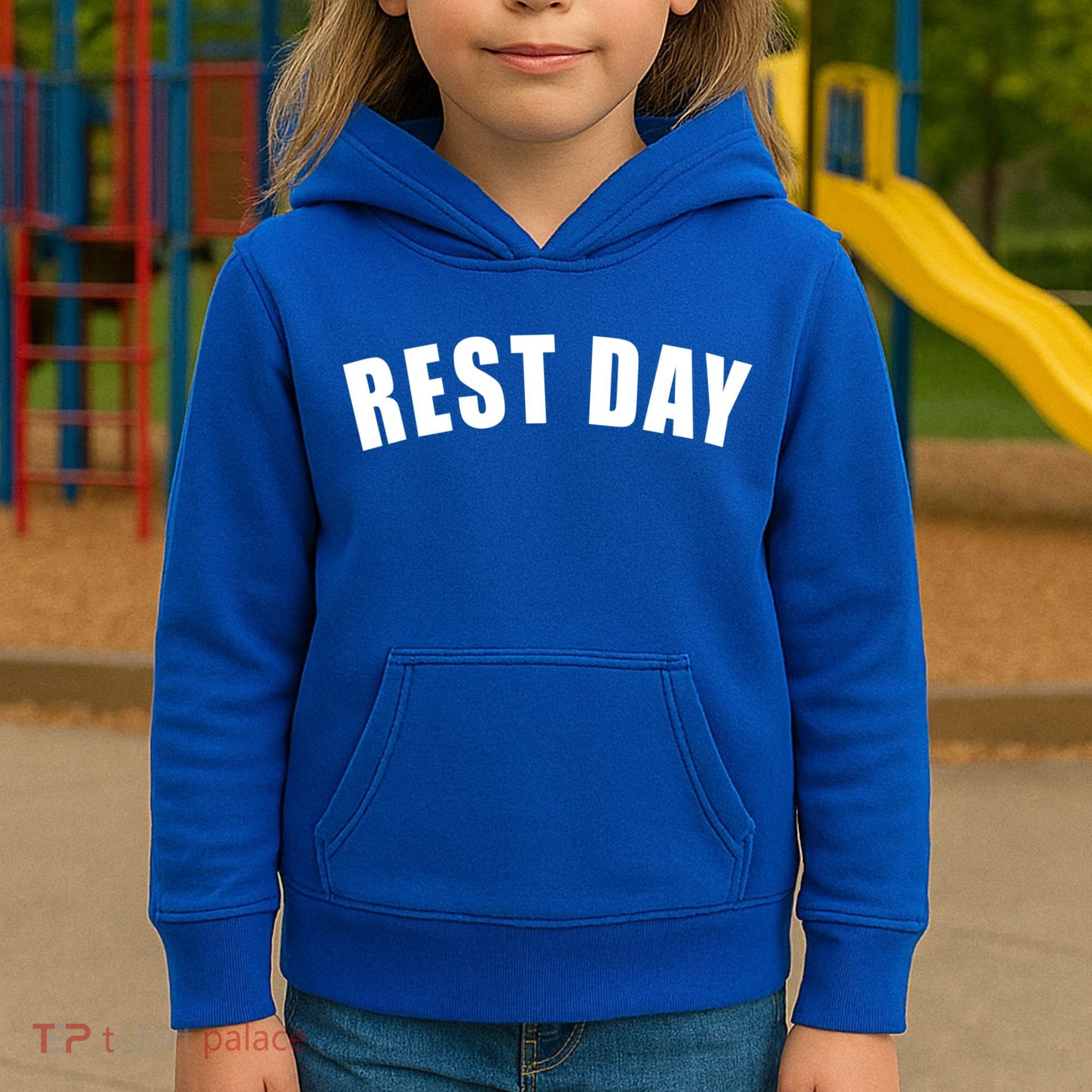 Rest Day Triathlon Sport Swim Bike Running Training Gift Kids Hoodie