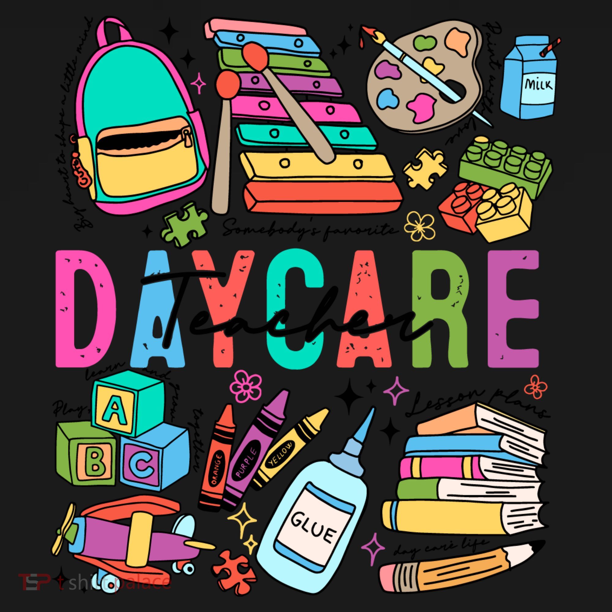 Retro Daycare Teacher Somebody Favorite Coaster