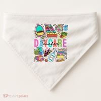 Retro Daycare Teacher Somebody Favorite USA-Made Doggie Bandana thumb 0