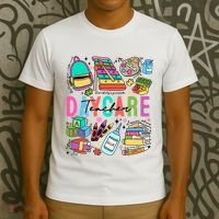 Retro Daycare Teacher Somebody Favorite T-Shirt thumb 3