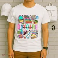 Retro Daycare Teacher Somebody Favorite T-Shirt thumb 6