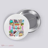 Retro Daycare Teacher Somebody Favorite Button thumb 0