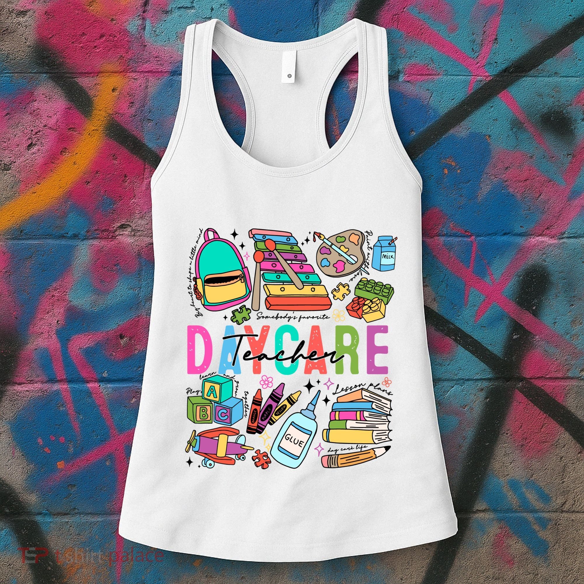 Retro Daycare Teacher Somebody Favorite Women's Tank Top