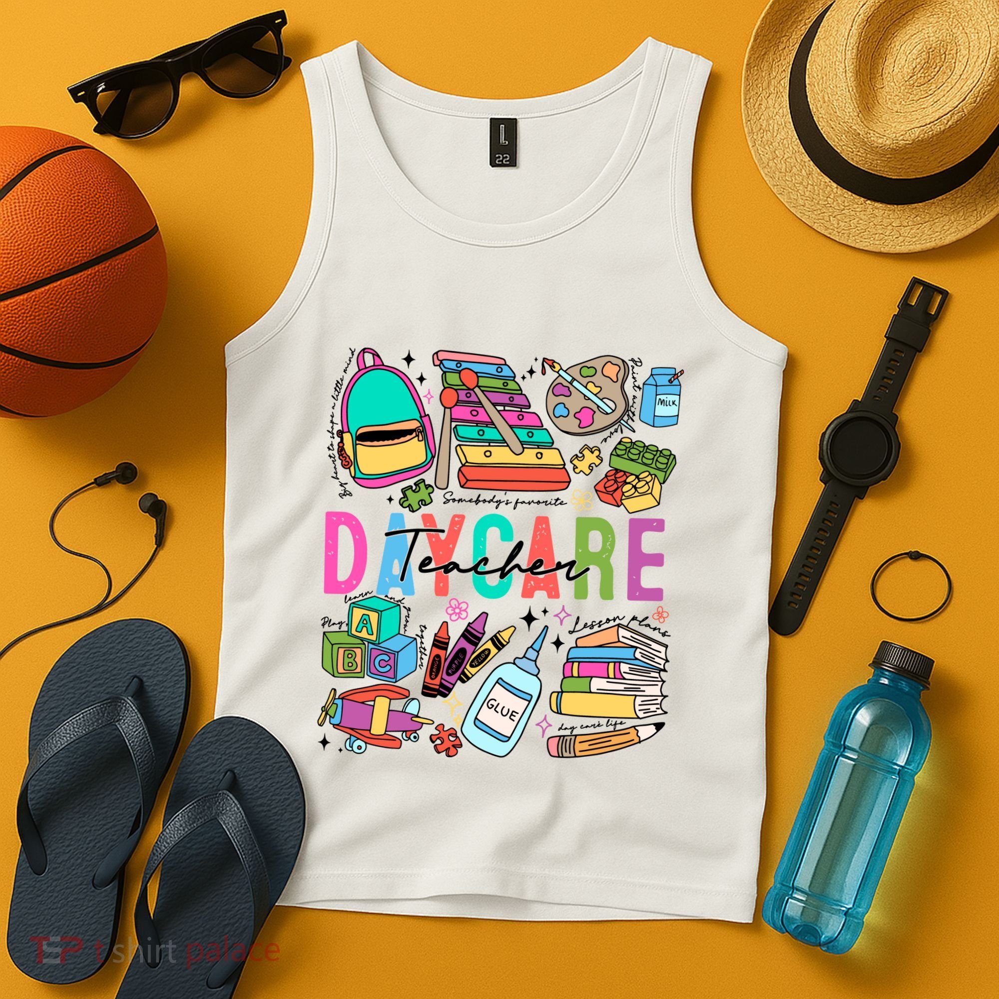 Retro Daycare Teacher Somebody Favorite Tank Top