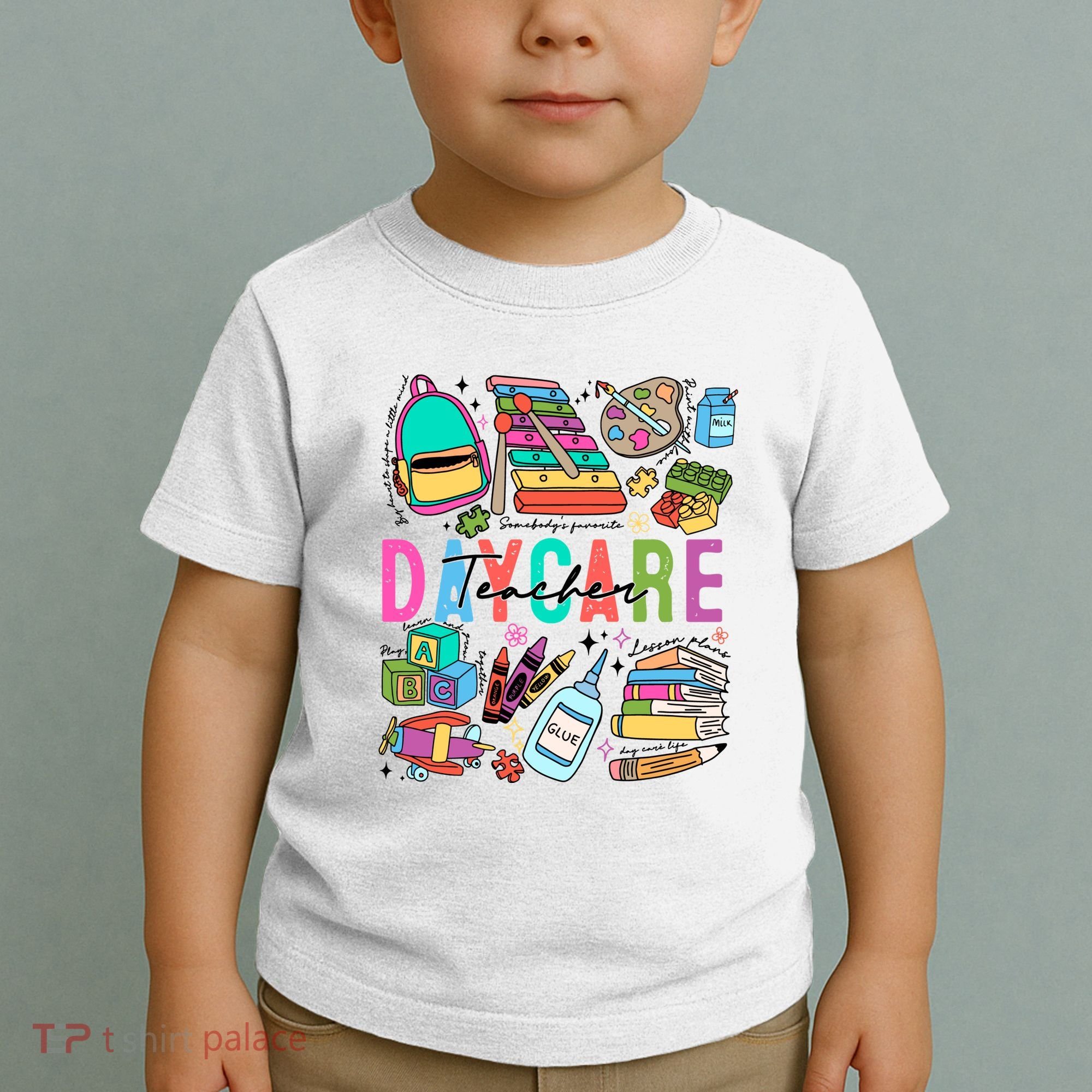 Retro Daycare Teacher Somebody Favorite Toddler T-Shirt