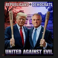 Republican Democrats United Against Evil Trump Kennedy Mousepad thumb 1