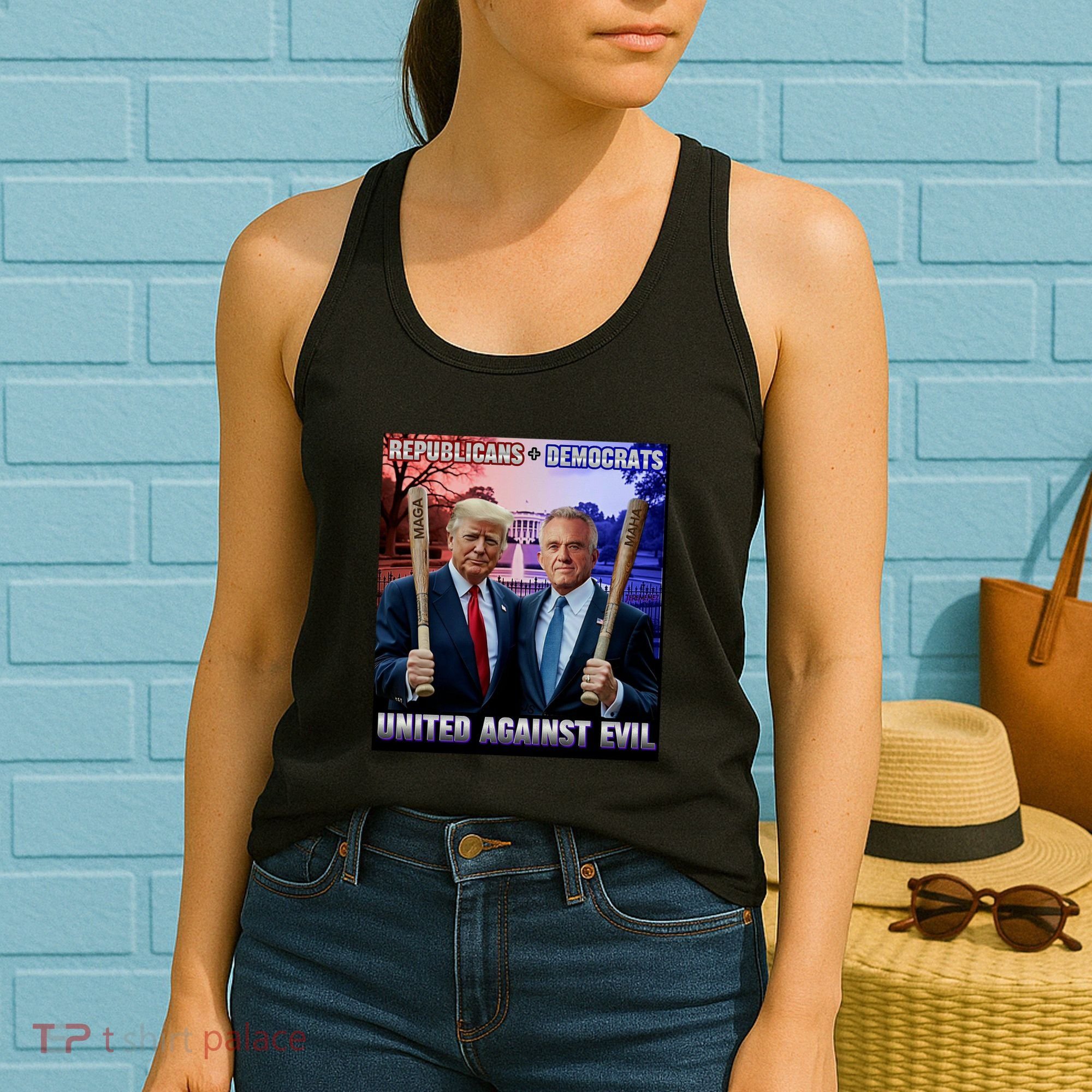 Republican Democrats United Against Evil Trump Kennedy Women's Tank Top