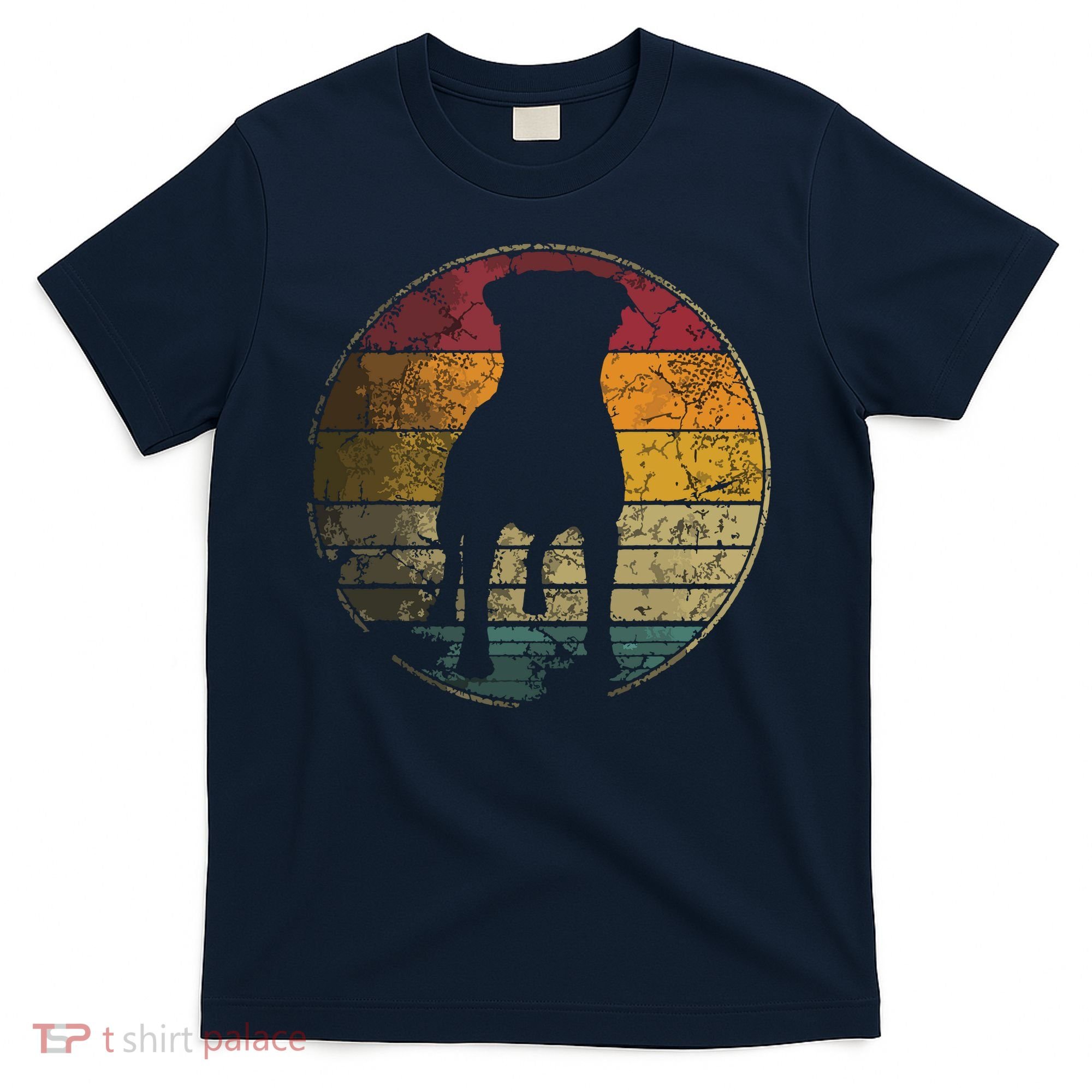 Rottweiler Dog Vintage Distressed Retro Style Silhouette T-Shirt