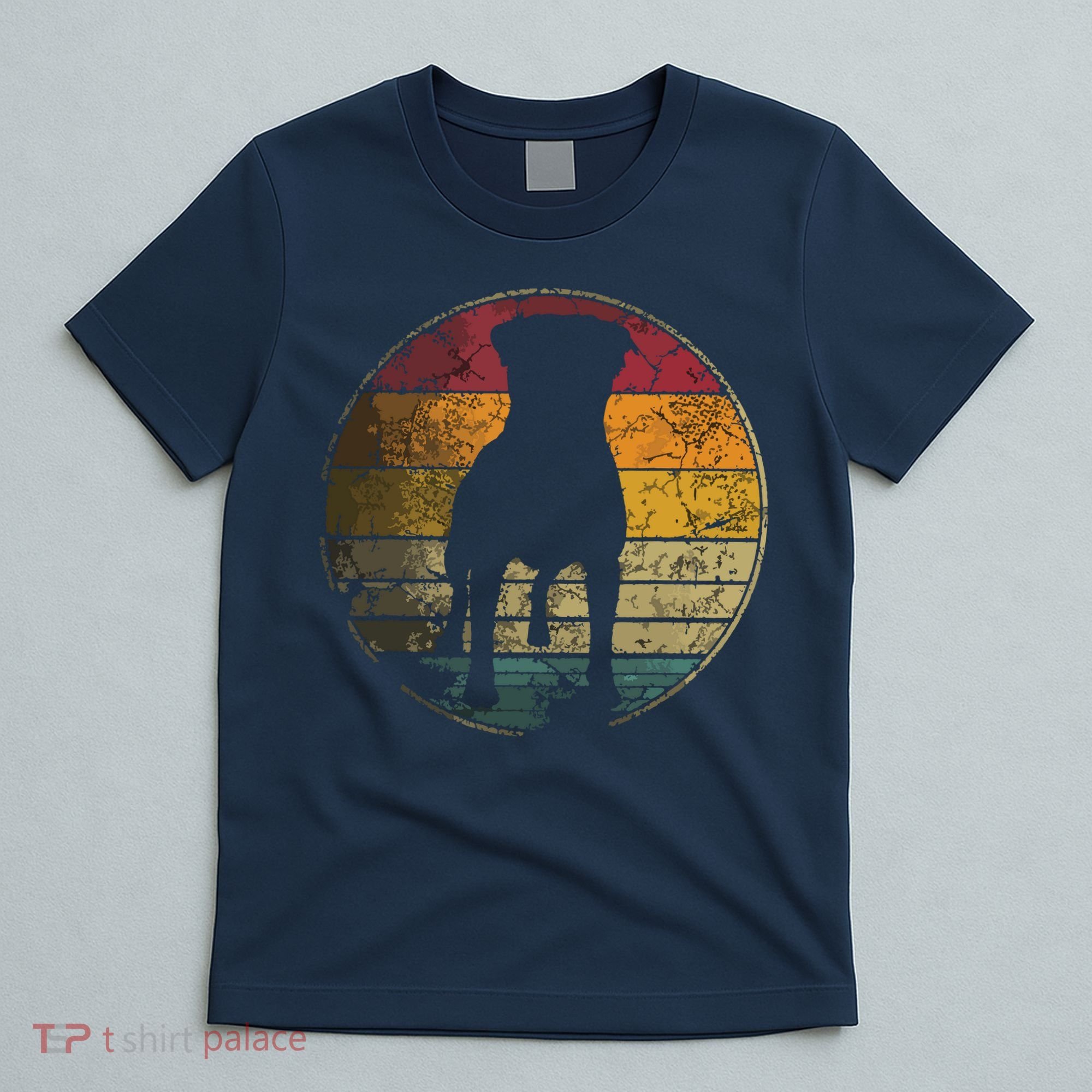 Rottweiler Dog Vintage Distressed Retro Style Silhouette T-Shirt
