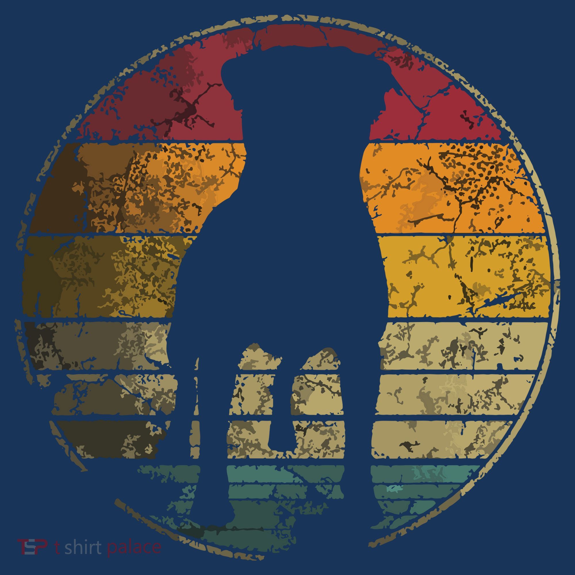Rottweiler Dog Vintage Distressed Retro Style Silhouette T-Shirt